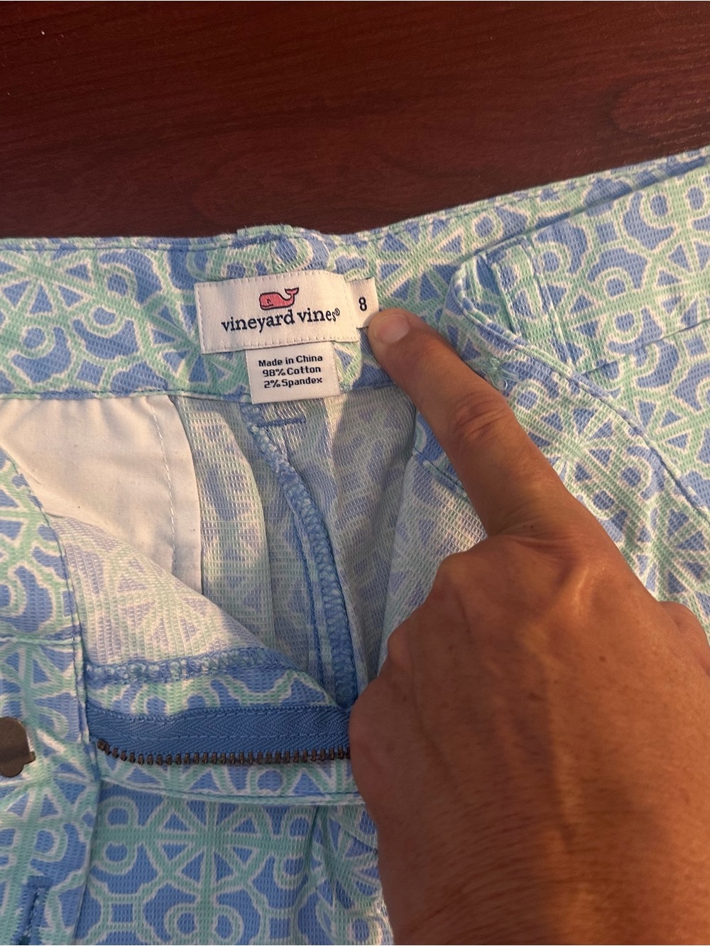Vineyard Vines Light Blue and Mint Geometric Men’s Shorts